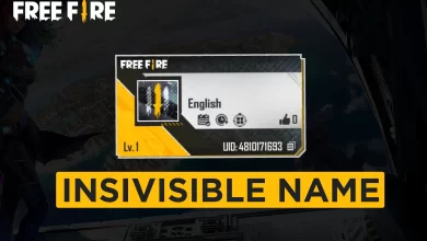 Como obter nomes invisíveis de ID do Free Fire usando o truque de caracteres Unicode