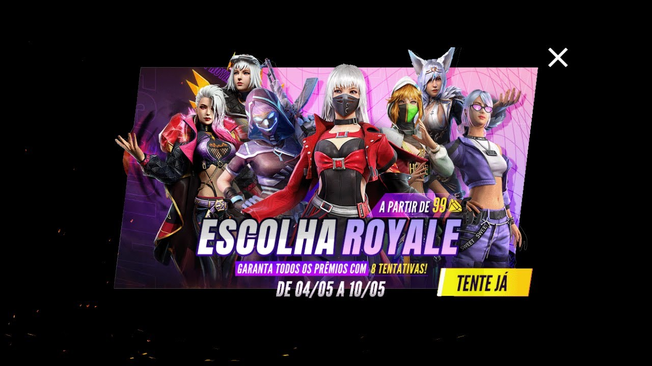 Escolha Royale Free Fire: ganhe 10 conjuntos femininos no Dia das Mães