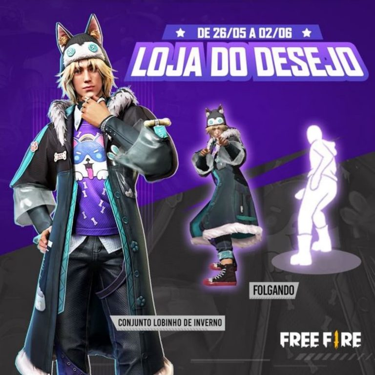 Loja do Desejo Free Fire: Como ganhar o Conjunto Lobinho de Inverno