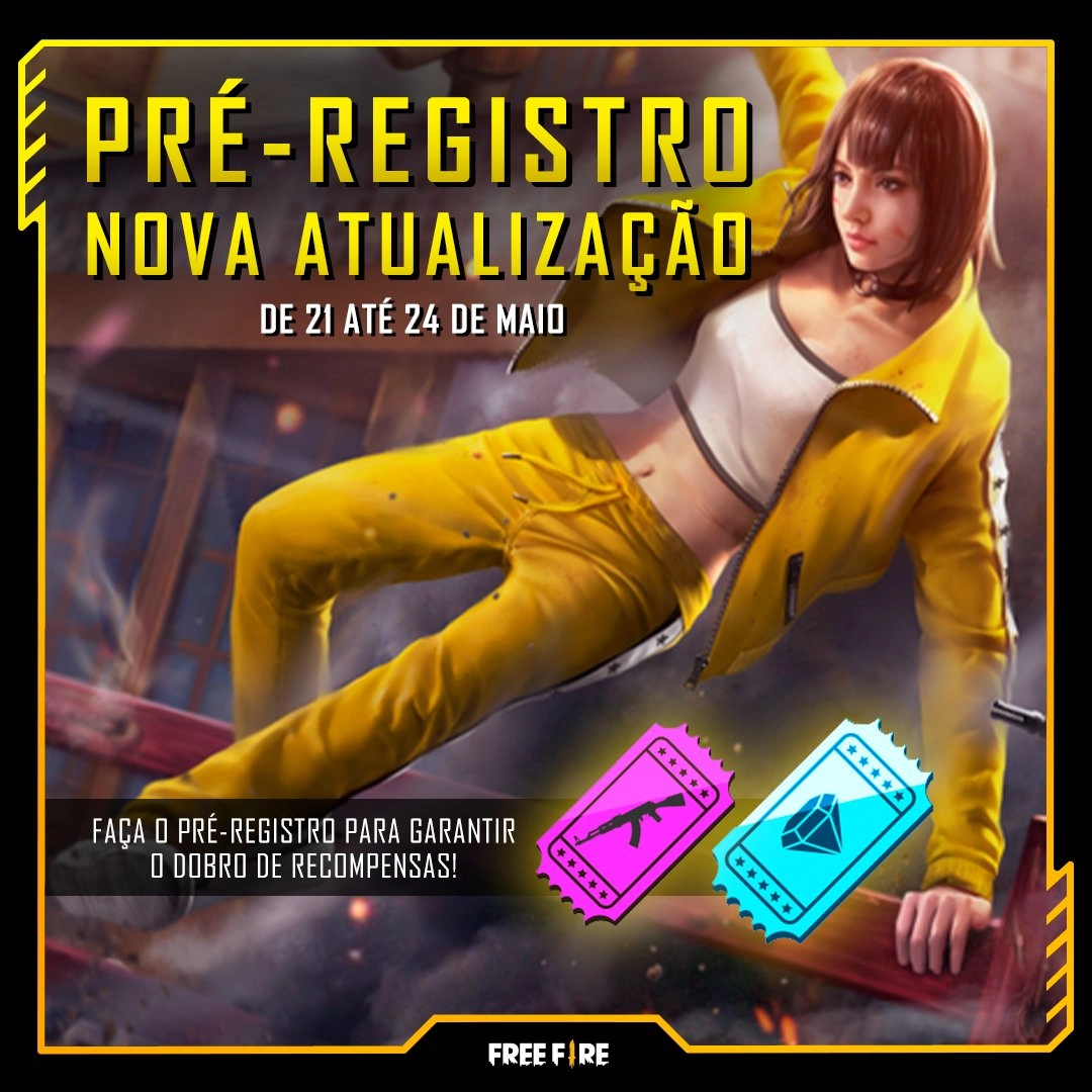 pre registro atualização free fire maio 2022