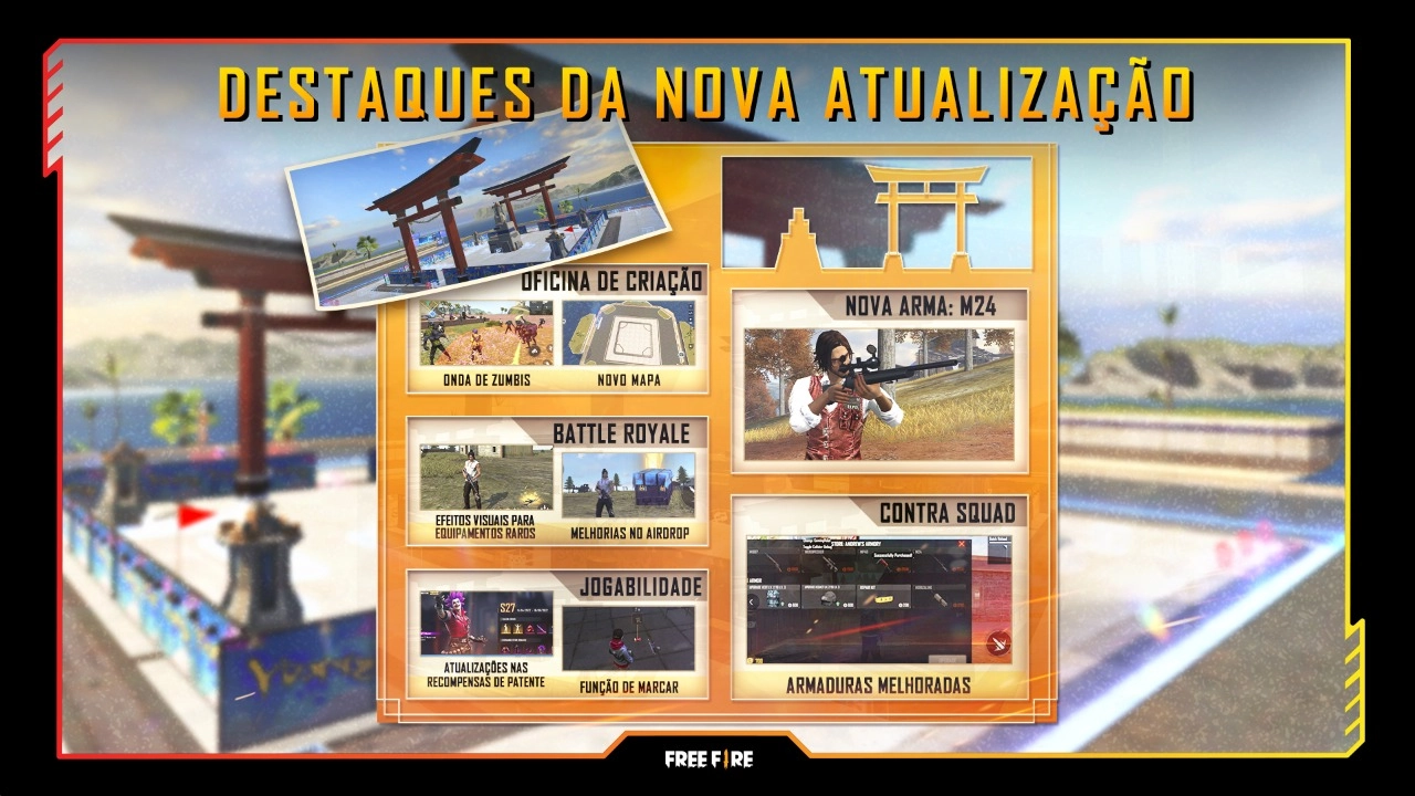 free fire notas atualização redenção