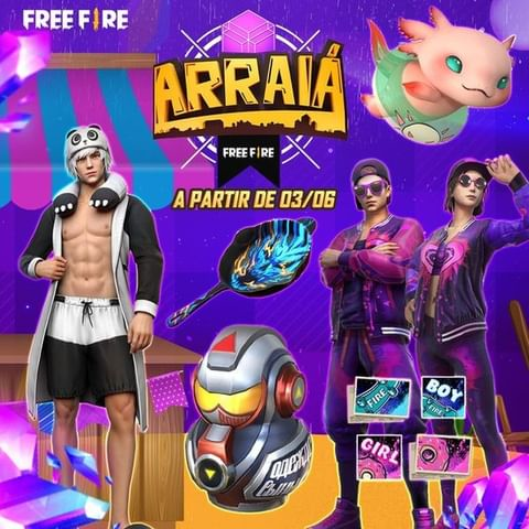 Calendário Arraiá Free Fire 2022