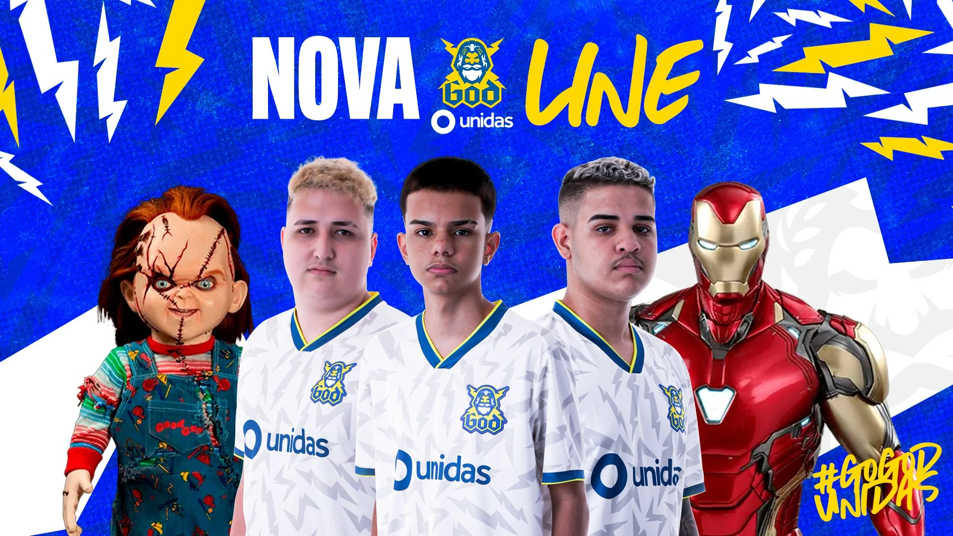 Chucky e Stark7 são contratados pela GOD Unidas