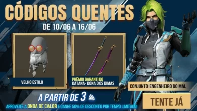 Códigos Quentes Free Fire Conjunto Engenheiro do Mal e nova barbinha Velho Estilo