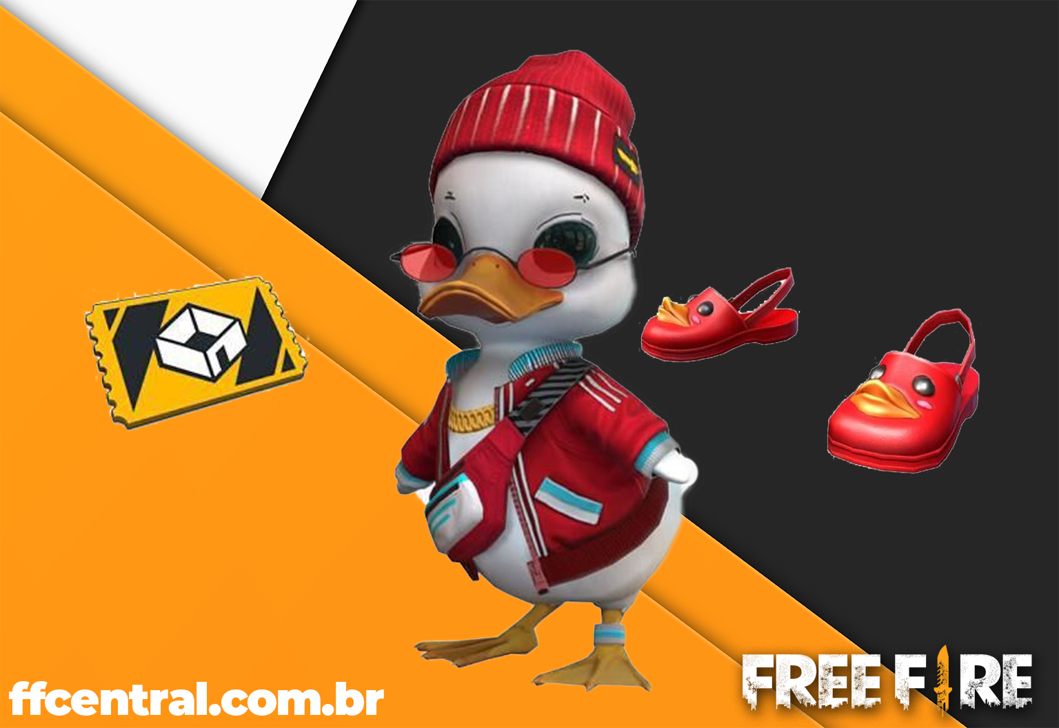 Evento Recarga Free Fire PaTopinho Rubro, Chinelinho de Pato e Cartão de Sala Personalizada chega em 28 de junho