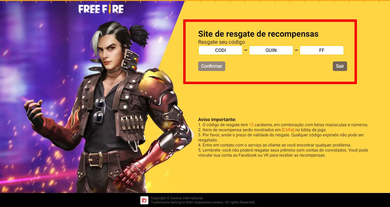 CODIGUIN FF: Código Free Fire de 100 Diamantes ativos para resgatar no  Rewards - PS Verso