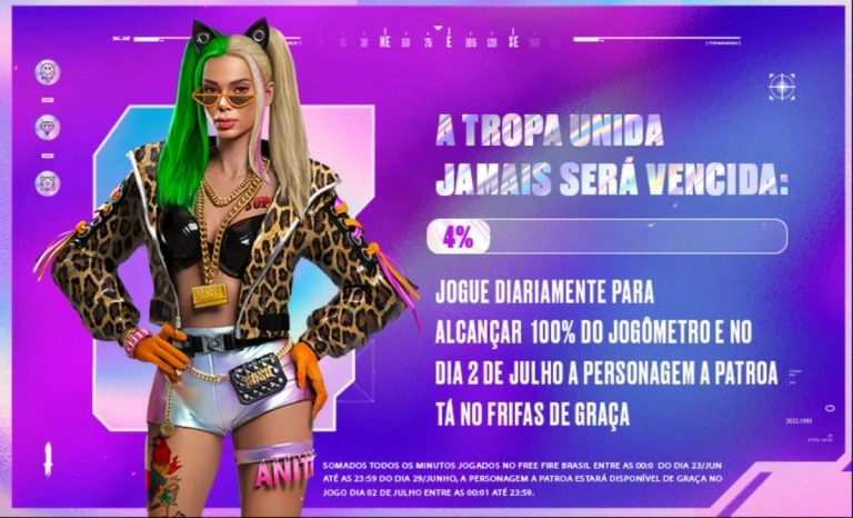 como pegar personagem anitta grátis free fire