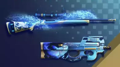 Arma Royale Free Fire Agosto 2022 Skins M24 e P90 Marinheiros das Cascatas disponíveis no dia 2 de agosto