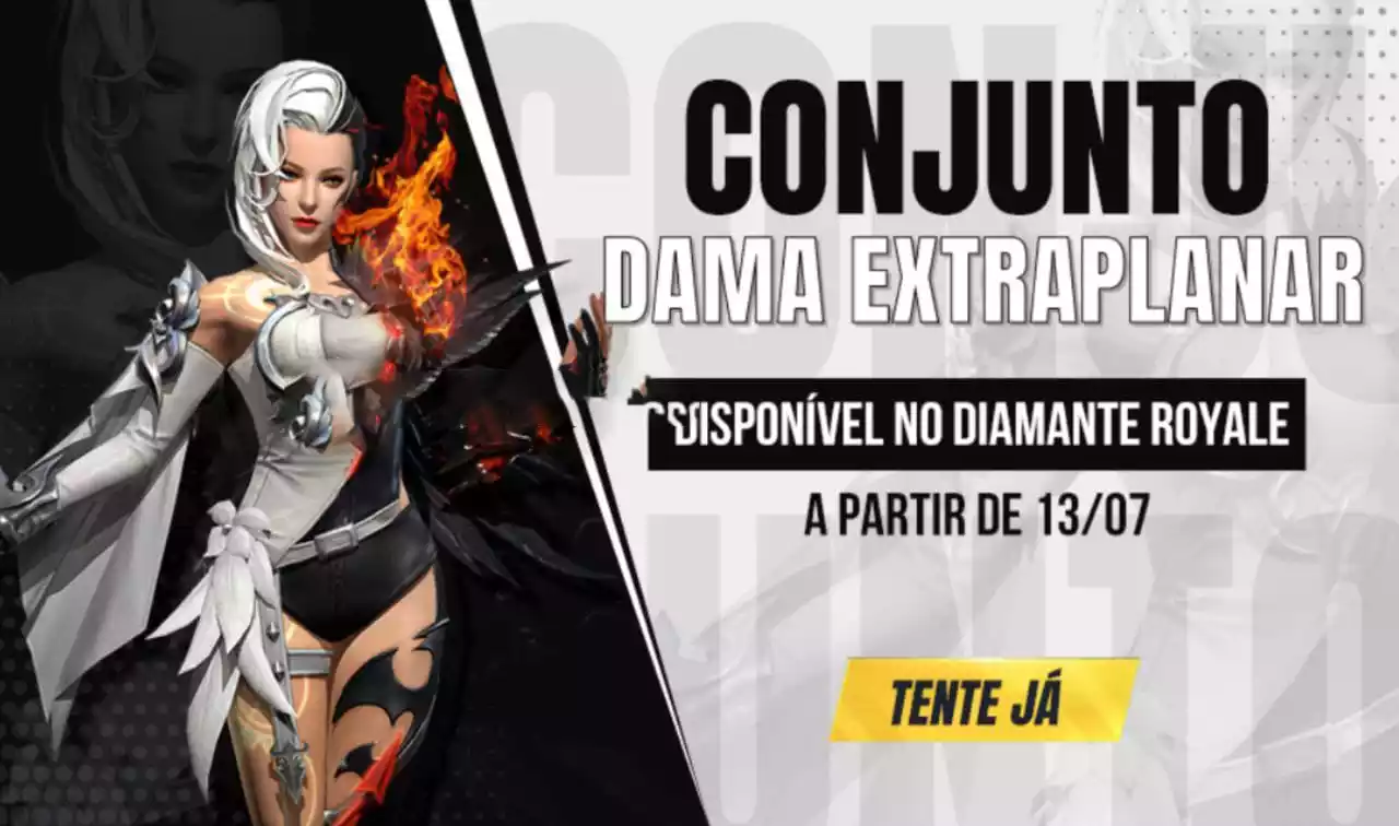 Diamante Royale Free Fire Conjunto Dama Extraplanar Confira