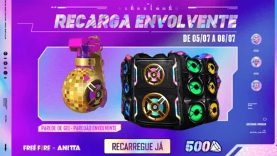 Evento Recarga Free Fire Parede de Gel - Paredão Envolvente da Anitta chega em 05 de julho