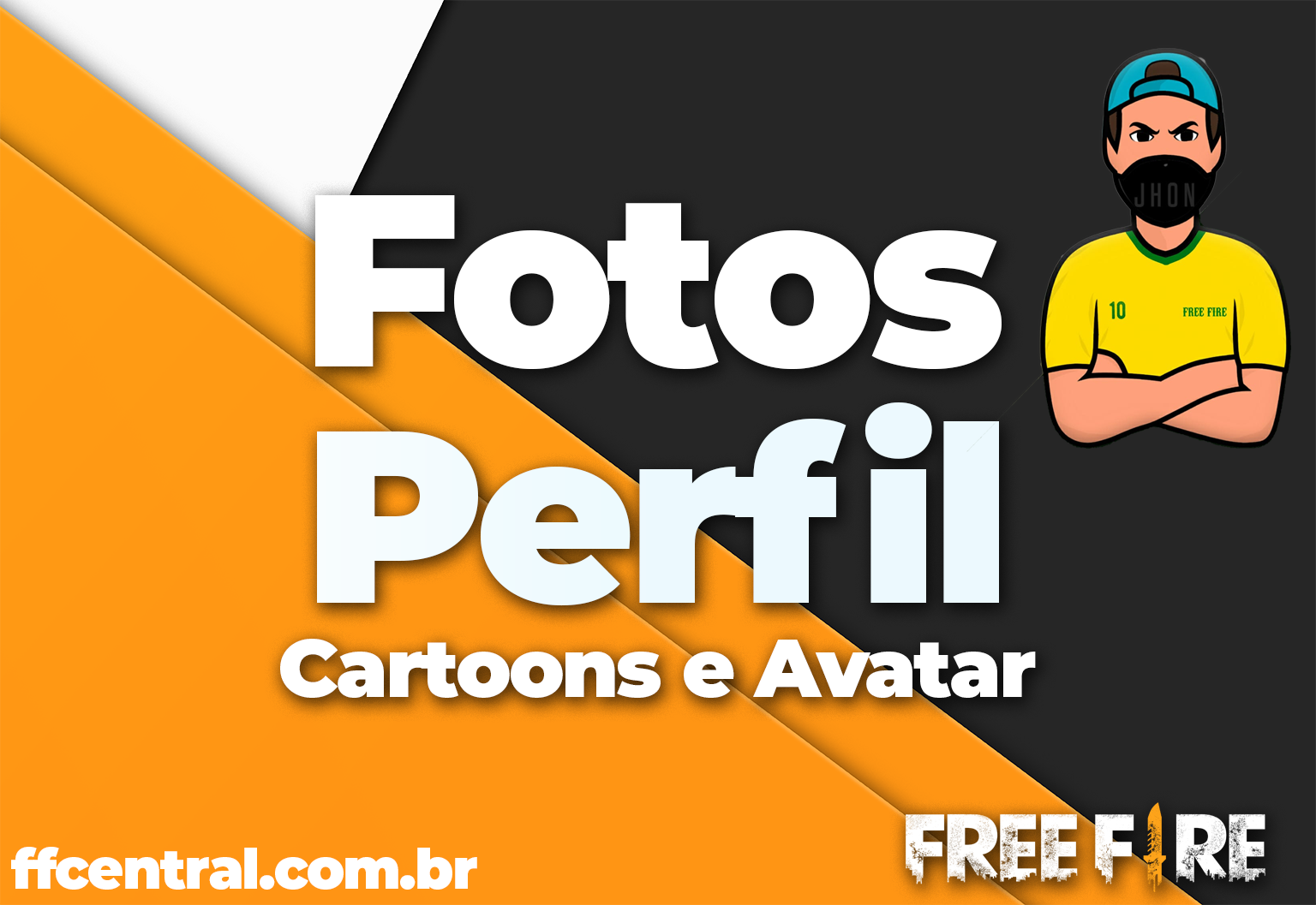 Cartoon Free Fire: 200 avatares masculinos e femininos em PNG para foto de  perfil