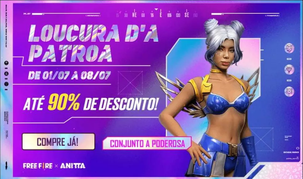 Loucura d'A Patroa Como pegar o Conjunto A Poderosa no Free Fire (2)