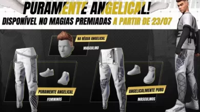 Magias Premiadas Free Fire Como conseguir a Calça Angelical Branca Julho 2022