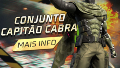 Ouro Royale Free Fire Julho 2022 Conjunto Capitão Cabra disponível no dia 21 de Julho