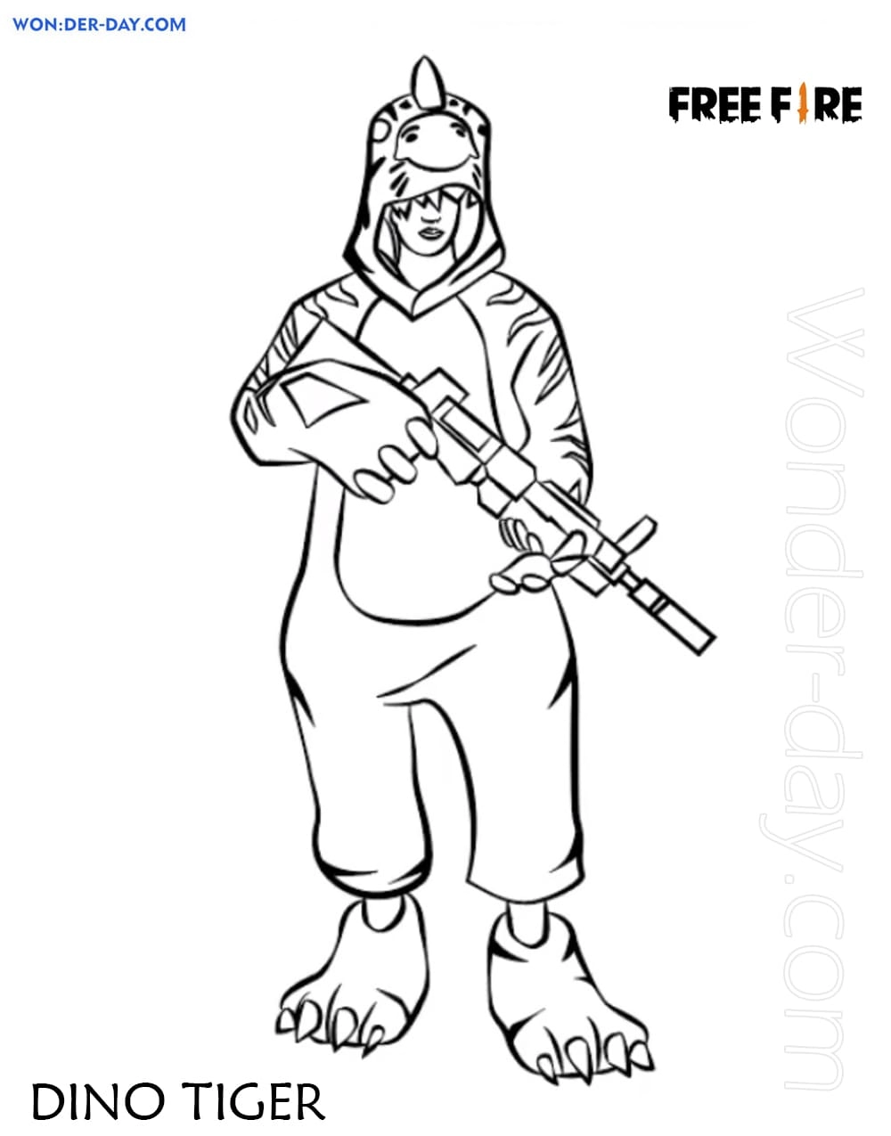 desenhos free fire para colorir