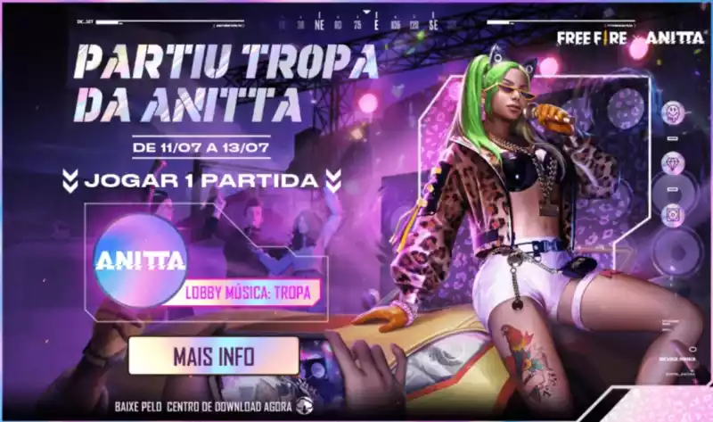 resgate musica anitta gratuitamente free fire