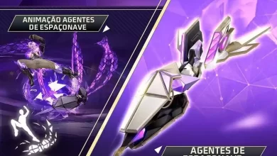 Escolha Royale Free Fire ganhe Animação e Asa-Delta “Agentes de Espaçonave”