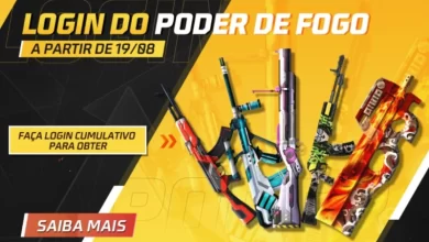 Evento de Login Free Fire Ganhe diversas armas com atributos grátis