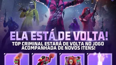 top criminal free fire evento 5 anos